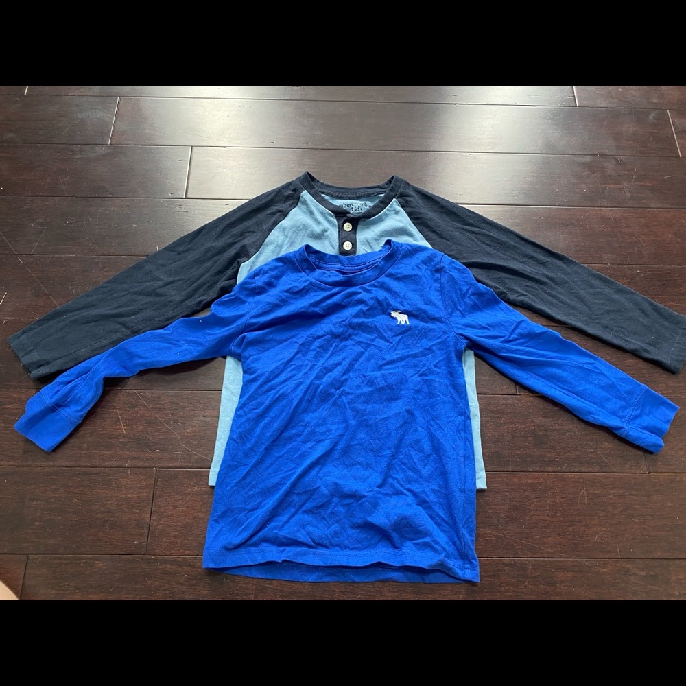2 boys Abercrombie kids long sleeve shirts